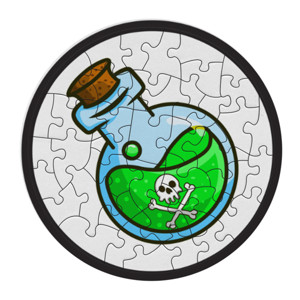 Puzzle Puzzle Karton Bulat POISON Reward Token