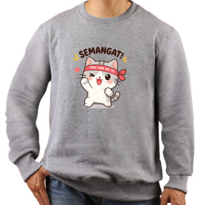 Jaket Sweater Kaos Wanita Semangat! You Can Do It!