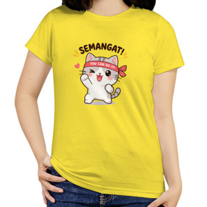 Kaos Kaos Wanita Semangat! You Can Do It!
