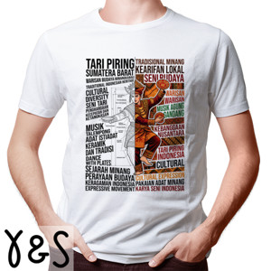 Kaos Kaos Seni Budaya Tari Piring Sumatra Barat