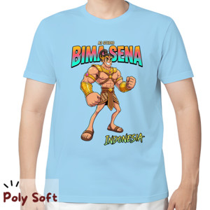 Kaos Kaos Bima Sena Poly Soft Blue Premium