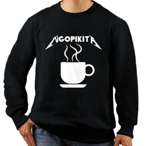 Jaket Sweater Ngopi Kita (Sablon Putih)