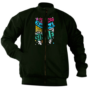 Jaket Bomber Tipografi