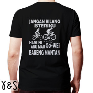 Kaos kaos Pria Pencinta Sepeda Jangan Design Belakang 