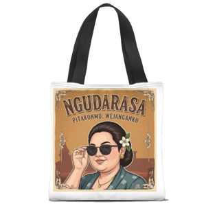 Tas Tote Fullprint Ngudarasa Mbok Ginuk