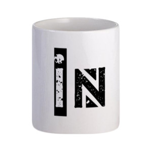 Mug Mug Putih Eksklusif Logo inDIGO Hitam-Putih