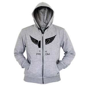 Hoodie Zipper Think Freedom