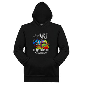 Jaket Hoodie Art my second language