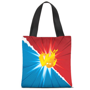 Tas Tote Fullprint Fighting Scene Tote Bag 02