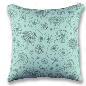 Bantal Line Flowers