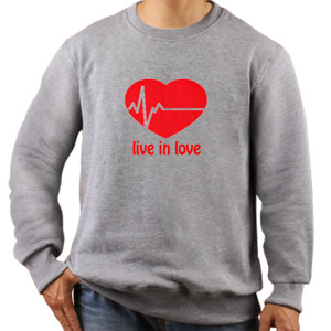 Jaket Sweater Live in Love