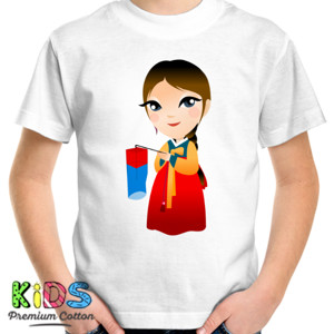 Kaos Korean Girl Traditional
