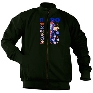 Jaket Bomber RETRO 90s Flip Phone Y2K