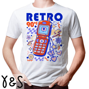 Kaos RETRO 90s Flip Phone Y2K