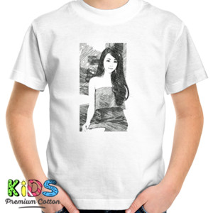 Kaos 9.front_Beauty_woman_sket_pencil_white