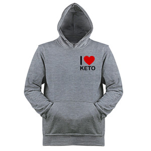 Jaket Hoodie I LOVE KETO