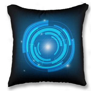 Bantal Techno Blue Circle