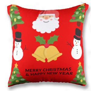 Bantal Sofa Natal Merry Christmas Merah - Customic47
