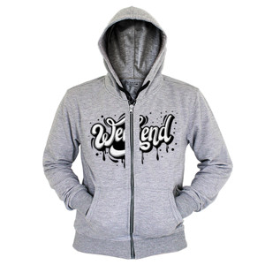 Hoodie Zipper happy weekend