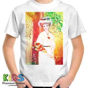 Kaos Painting of Sweet Lady - Kaos Lukisan Cewe Cantik