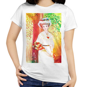 Kaos Painting of Sweet Lady - Kaos Lukisan Cewe Cantik