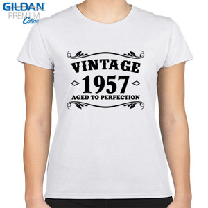 Kaos Distro Birthday Vintage 1957 Aged to Perfection