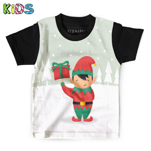 Kaos Anak Full-Print Natal (elf)