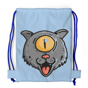 Tas Serut Fullprint Serigala bermata satu