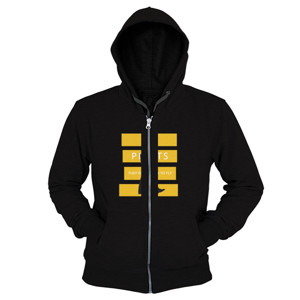 Hoodie Zipper pilots they know how to fly yellow bar black 