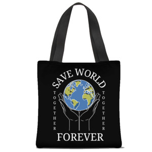 Tas Tote Fullprint Save World Together