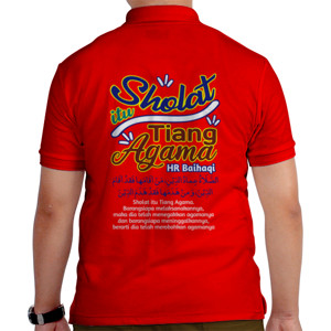 Kaos Polo Sholat itu tiang Agama