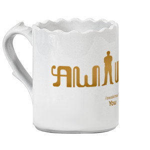 Mug Flower glass “Awakmu” it means you