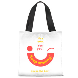 Tas Tote Fullprint Keep smiling