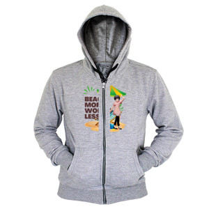 Hoodie Zipper Kaos Cewe Buat Mantai - Editable
