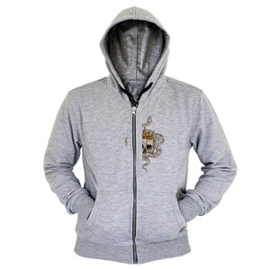Hoodie Zipper Crown skull