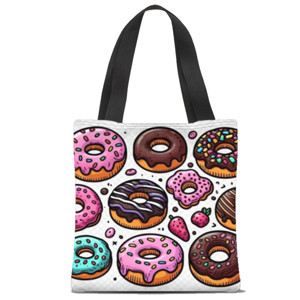 Tas Tote Fullprint Totebag donuts