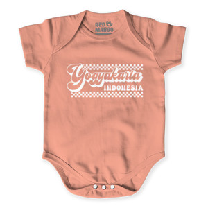 Baby Jumper Yogyakarta Tipografi Retro Putih