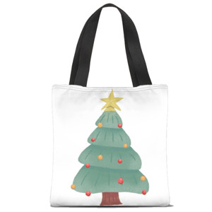Tas Tote Fullprint pohon natal