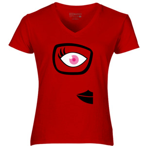 Kaos couple kacamata wanita