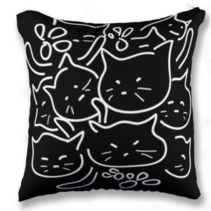 Bantal Doodle Kucing