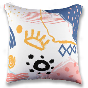 Bantal Bantal DOODLE ART PASTEL 40x40cm