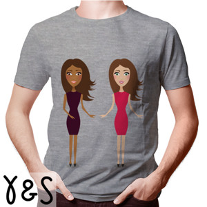 Kaos Dua wanita bahagia