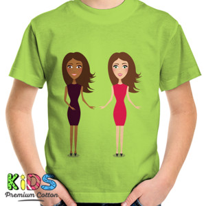 Kaos Dua wanita bahagia