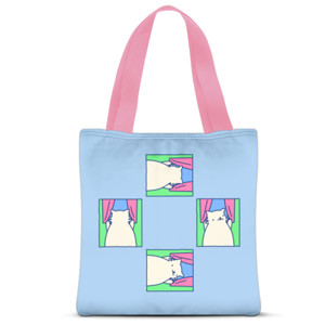 Tas Tote Fullprint Cat in window Bag