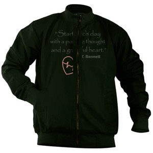 Jaket Bomber Start each day with a positive thought 