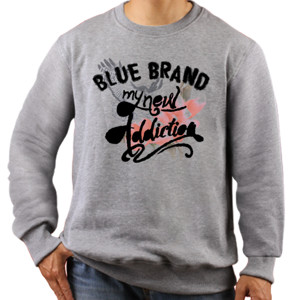 Jaket Sweater Blue Brand