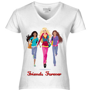 Kaos Barbie Friends Custom