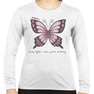 Kaos Purple Butterfly