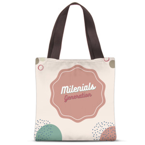 Tas Tote Fullprint Tote Bag Generation Milenials