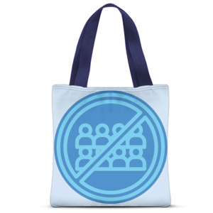 Tas Tote Fullprint Jaga Jarak - Lawan Covid